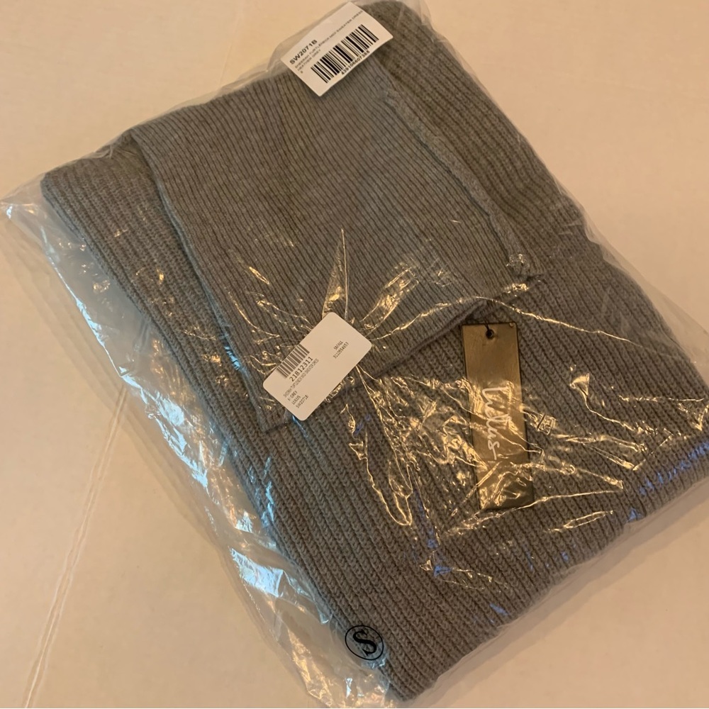 Lulus NWT Sheerah Turtleneck Heather Grey Midi Knit Sweater Dress - Picture 14 of 16